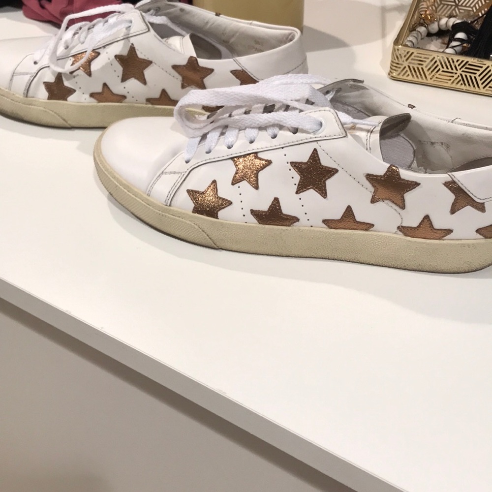 Saint Laurent gold star sneakers